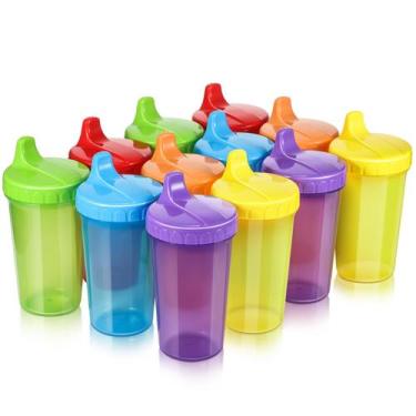 Imagem de Conjunto de Copos com Bico Mifoci 12 Peças 300ml Antivazamento para Cr