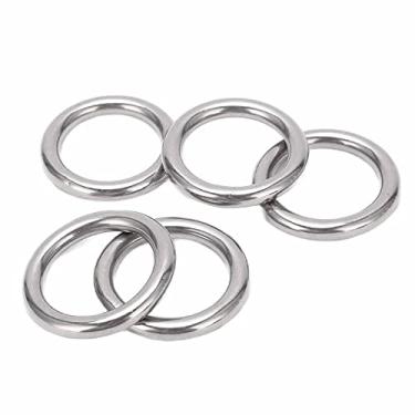 Imagem de Anéis de suspensão para ioga, anéis redondos de aço inoxidável duráveis ​​para rede para barco(6 * 30mm)