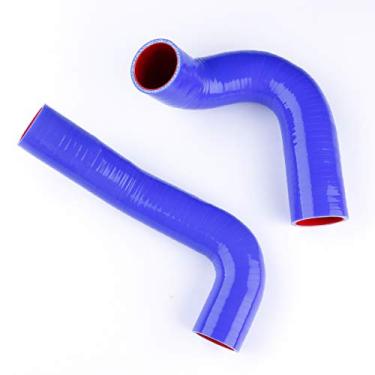 Imagem de LUXERAD 3 camadas 4,5 mm desempenho silicone tubo de refrigeração para Chevrolet Bel Air 4.3L-V8 (azul)