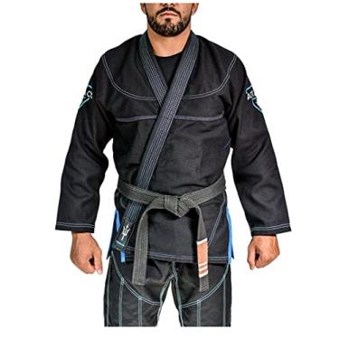 Imagem de ATTACK POSEIDON Kimono Jiu Jitsu Adulto Unissex BJJ (PRETO, A1)