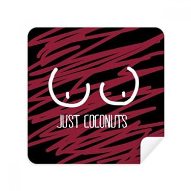 Imagem de Just Coconuts – Tecido de camurça com estampa divertida vermelha e rosa