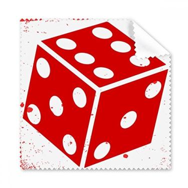Imagem de Pano de limpeza de tela de telefone com estampa de dados vermelhos Casino com 5 peças