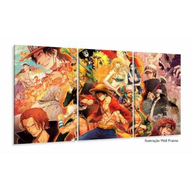 Imagem de Quadros Decorativos One Piece 120x60 3 peças em Tecido