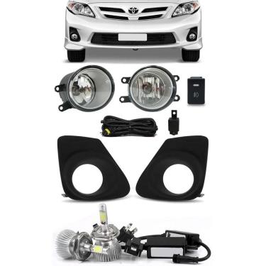 Imagem de Kit Farol de Milha Neblina Toyota Novo Corolla 2012 2013 + Kit Lâmpada Super LED 6000K