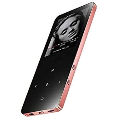 Imagem de MP3 Player, 4G/8G/16G Leitor de música de 1,8" com Bluetooth, som HIFI sem perdas, rádio FM, gravador de voz, alto-falante integrado, botão de reprodução de vídeo MP3, suporta até 128 GB, rosa, 8G Bluetooth, atualizado