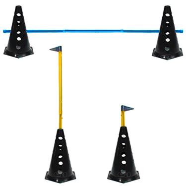 Imagem de Kit 4 Cones Furado C/Barreira Demarcatório Black Agilidade