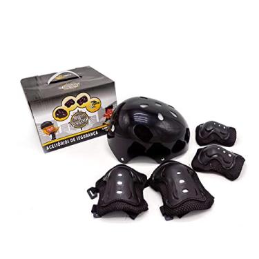 Imagem de Kit Proteção Infantil Patins Patinete Skate Roller Preto