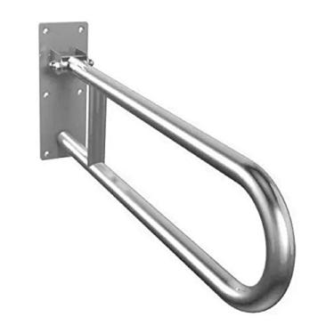 Imagem de Barra Apoio Articulada Inox Banheiro Deficiente Idoso 60cm