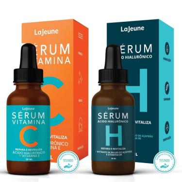 Imagem de Kit 2 Sérum Facial Vitamina C Antimarcas + Ácido Hialurônico