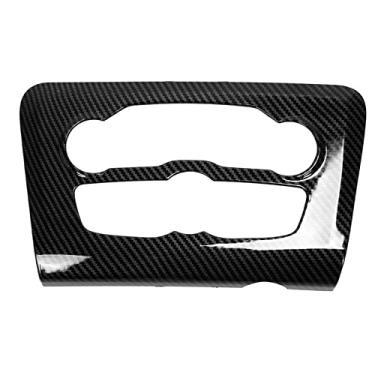 Imagem de Acabamento de painel de ar condicionado, estilo fibra de carbono carro controle central de ar condicionado capa acessórios de acabamento substituição 2015-2021 (padrão de fibra de carbono preto)