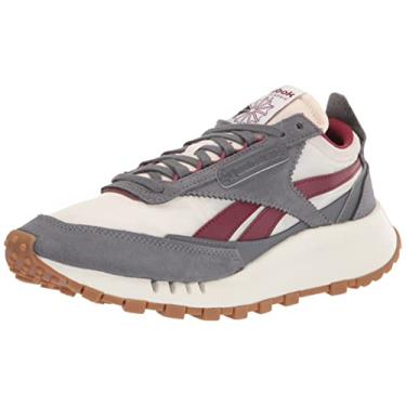 Imagem de Reebok Tênis Legacy clássico feminino, Cinza/Giz/Borgonha Clássica, 13 Women/11.5 Men