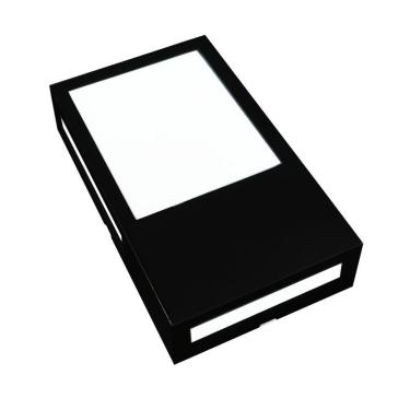 Imagem de Arandela Led Cube Preto Fosco 6500K 12W Branco Frio Avant