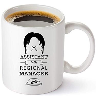 Imagem de Caneca de café Assistant To The General Manager - The Office Gifts - Dwight Schrute The Office Merchandise - 325 ml colecionável Dunder Mifflin The Office Mug para homens e mulheres