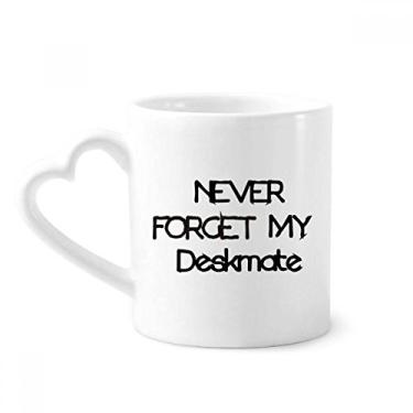 Imagem de Caneca de formatura Never Foget My Deskmate para café cerâmica copo de coração de vidro