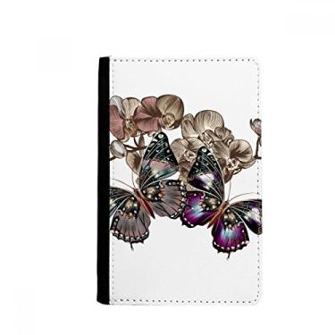 Imagem de Porta-passaporte com flores e borboletas Notecase Burse capa carteira porta-cartão, Multicolor