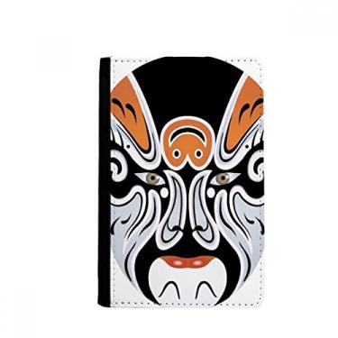 Imagem de Porta-passaporte Changbanpo colorido cabeça de ópera de Peking Notecase Burse capa carteira porta-cartão, Multicolor