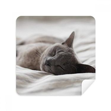 Imagem de Animal fofo cinza gato fotografia fotografia óculos pano limpador de tela tecido camurça pacote com 2