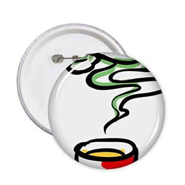 Imagem de China xícara de chá chinesa padrão tradicional pinos crachá botão emblema acessório decoração 5 peças