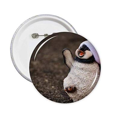 Imagem de Antártida Pinguim mas Boné Natureza Alfinetes Emblema Botão Decoração Acessório 5 peças