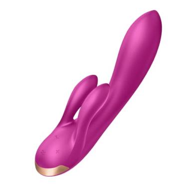 Imagem de Satisfyer Double Flex Connect App Vibrador Rabbit Clitóris Ponto G e Lábios 3 Motores Original e Lacrado