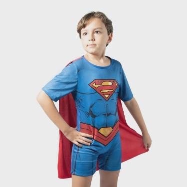 Imagem de Fantasia Super Homem Infantil Superman Curto Original C/capa