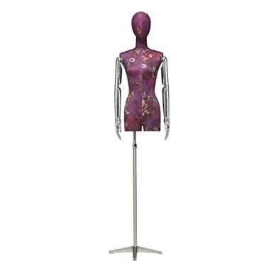 Imagem de Female Mannequin Torso Corpo de torso de manequim feminino, janela de exibição Manequim modelo de altura ajustável, bustos de forma de vestido com braços de cabeça para exibição de roupas (Color : Pi