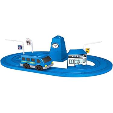 Imagem de Mini Pista Carrinho Policia A Corda, DM Toys