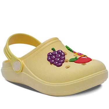 Imagem de Sandália Babuche Infantil Frutas Menina Feminina 12.19 (Amarelo, BR, Criança de 4 a 8 anos, Numérico, 32)