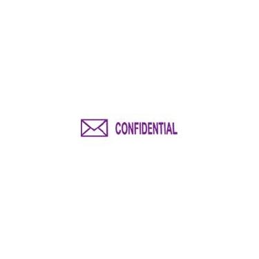 Imagem de Carimbo autotintado com letra confidencial - roxo