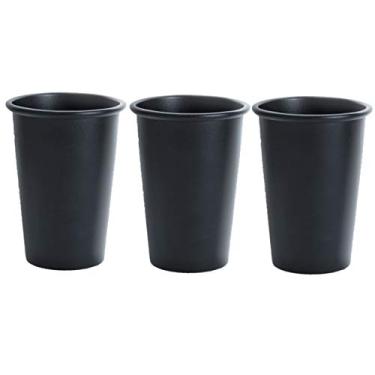 Imagem de KIT 3 COPOS PRETO PARA TERERÉ DE ALUMÍNIO 350ML NOSSO TERERÊ