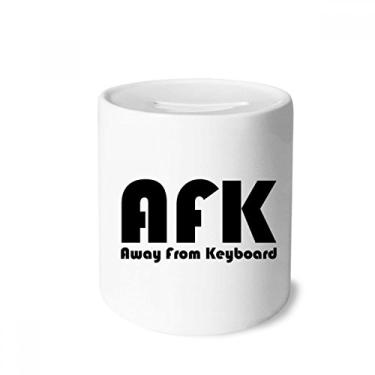 Imagem de DIYthinker Citação longe do teclado caixa de dinheiro caixa de cerâmica porta-moedas presente de cofrinho