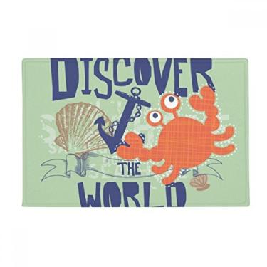 Imagem de DIYthinker Discover World Caranguejo Marine Organismo Tapete antiderrapante para porta de banheiro