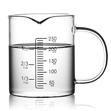 Imagem de Canecas de água de vidro para café da manhã com alça de 250 ml da DayCount Glass
