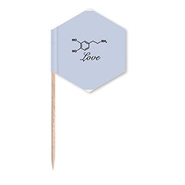 Imagem de Bandeiras de palito de palitos moléculas com estrutura checal, palitos de cupcake, festas comemorativas