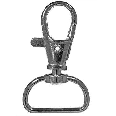 Imagem de Anéis em D com gancho giratório de metal da West Coast Paracord com acabamento em prata – tamanhos de 3/4 ou 1 polegada – 5, 10, 25, 50 e 100 pacotes – para equipamentos táticos, recreação ao ar livre, artesanato e muito mais, 3/4 Inch, 25 Pack