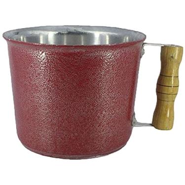 Imagem de Caneca Leiteira Fervedor Canecão Alumínio Vermelho 16 cm Diâmetro 2 litro