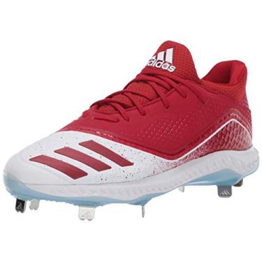 Imagem de adidas Tênis de beisebol feminino Icon V Bounce, Vermelho (Power Red) Power Red/Glow Blue, 10.5