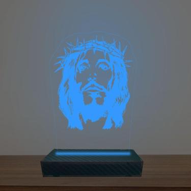 Imagem de Luminária Led 3d Jesus Abajur Luxo
