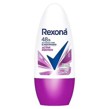 Imagem de Rexona Desodorante Antitranspirante Feminino Roll On Active Emotion 50 ML, Embalagem Pode Variar