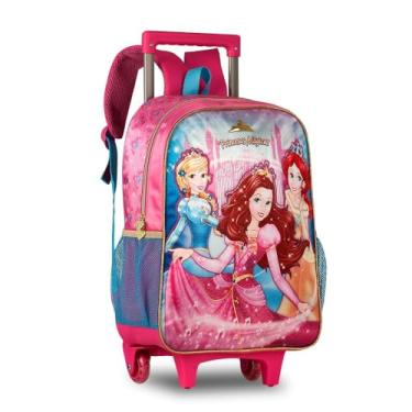 Imagem de Mochila Carrinho G+ Lancheira+ Estojo Princesas Mágicas PR23028KT Clio Style