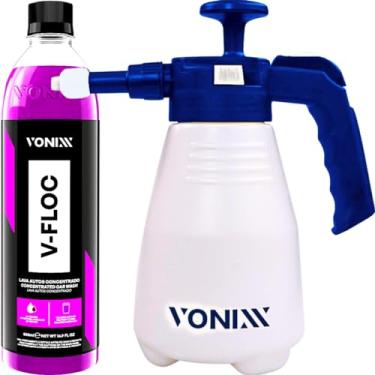 Imagem de SNOW FOAM E PULVERIZADOR MANUAL HÍBRIDO 2 EM 1 – 2L VONIXX + SHAMPOO V-FLOC 500 ML VONIXX