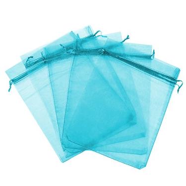 Imagem de (13cm X 18cm (200PCS), Teal Blue) - Boshen 100/200PCS Organza Gift Candy Sheer Bags Mesh Jewellery Pouches Drawstring Bulk for Wedding Party Favours Christmas 7.6cm x 10cm 13cm x 18cm (13cm X 18cm (200PCS), Teal Blue)