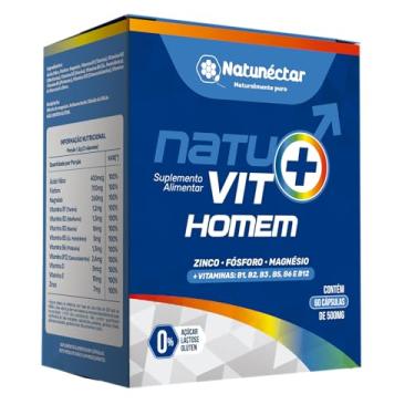 Imagem de Natuvit Homem Suplemento Vitaminas Homem Masculino 60 CAPS - Natunéctar