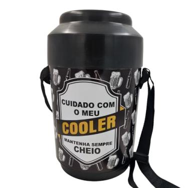Imagem de Dupétriz Cooler Térmico para 12 Latas de Cerveja ou Refrigerante, Caixa Térmica Redondo com Alça de Plástico e Tampa, Ideal para Festas, Churrascos, Praia e Piscina