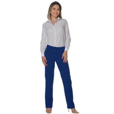 Imagem de Calça social feminina cós largo Oxford Premium-Feminino