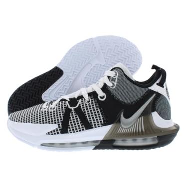 Imagem de Nike T nis de basquete masculino Lebron Witness 7, Branco/Met lico Prateado Preto, 42 BR