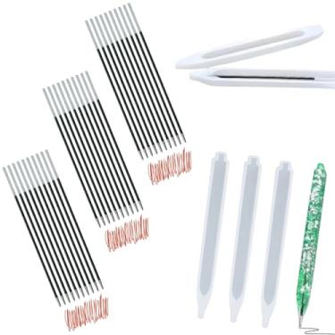 Imagem de 3 Molde De Silicone E 30 Refil Carga Caneta Resina Epóxi (Vermelho)