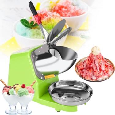 Imagem de Máquina de barbear gelo com lâminas duplas de aço inoxidável para uso doméstico e comercial, trituração de 85 kg de gelo por hora para cones de neve, raspadinhas, smoothies e cafés gelados