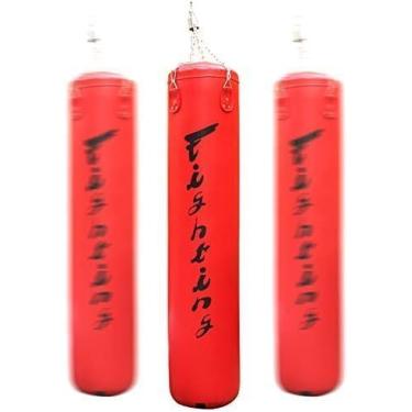 Imagem de Saco de pancadas para treinamento de boxe, saco de pancadas de treinamento muay thai não preenchido com corrente suspensa, ótimo para mma, kick boxing, artes marciais, vermelho, 180 cm