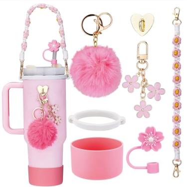 Imagem de Rhewatin, Acessórios para copo Stanley, Silicone, Travel Mug, Copo, Acessório, 2E+1 onças